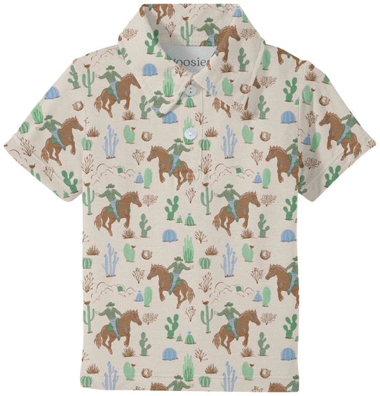 SS Polo Shirt - Saddle Up, Cowboy