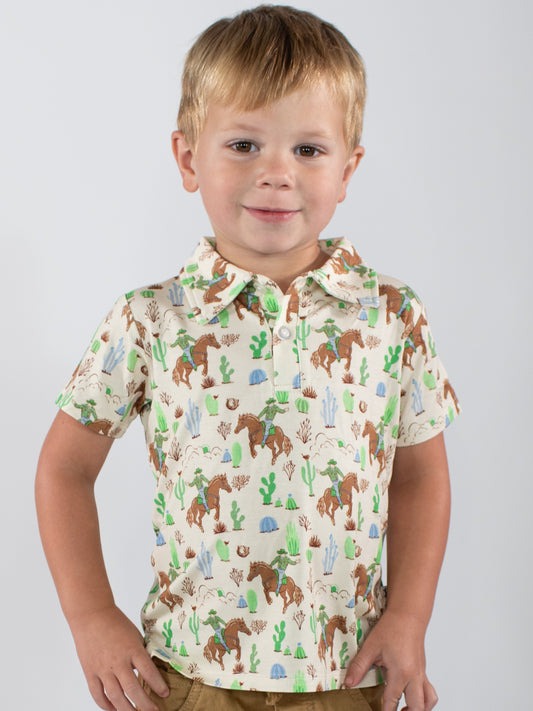 SS Polo Shirt - Saddle Up, Cowboy