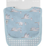 Bib Set - Stork/Blue Gingham