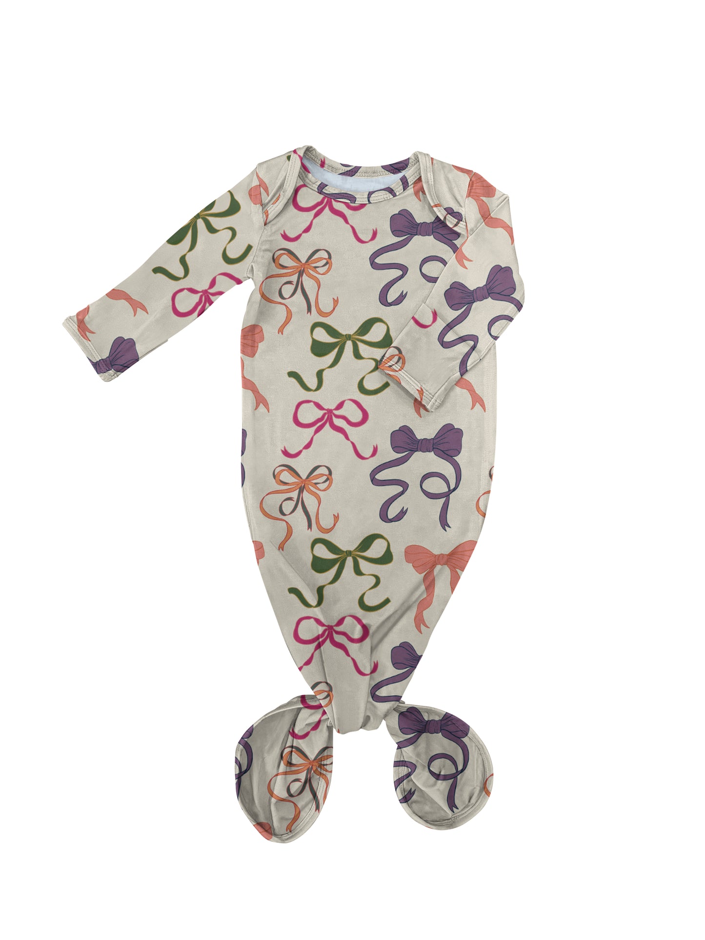 Knotted Infant Gown - Bows