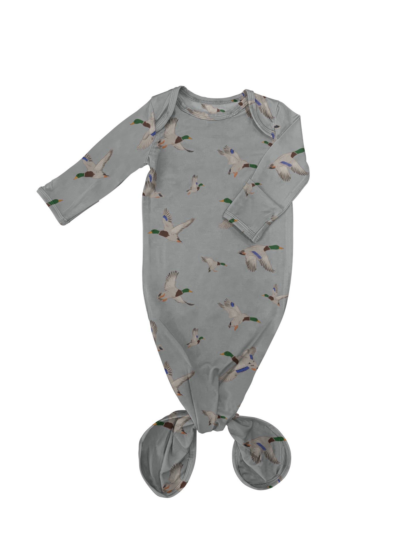 Knotted Infant Gown - Mallards (0-3 mo)